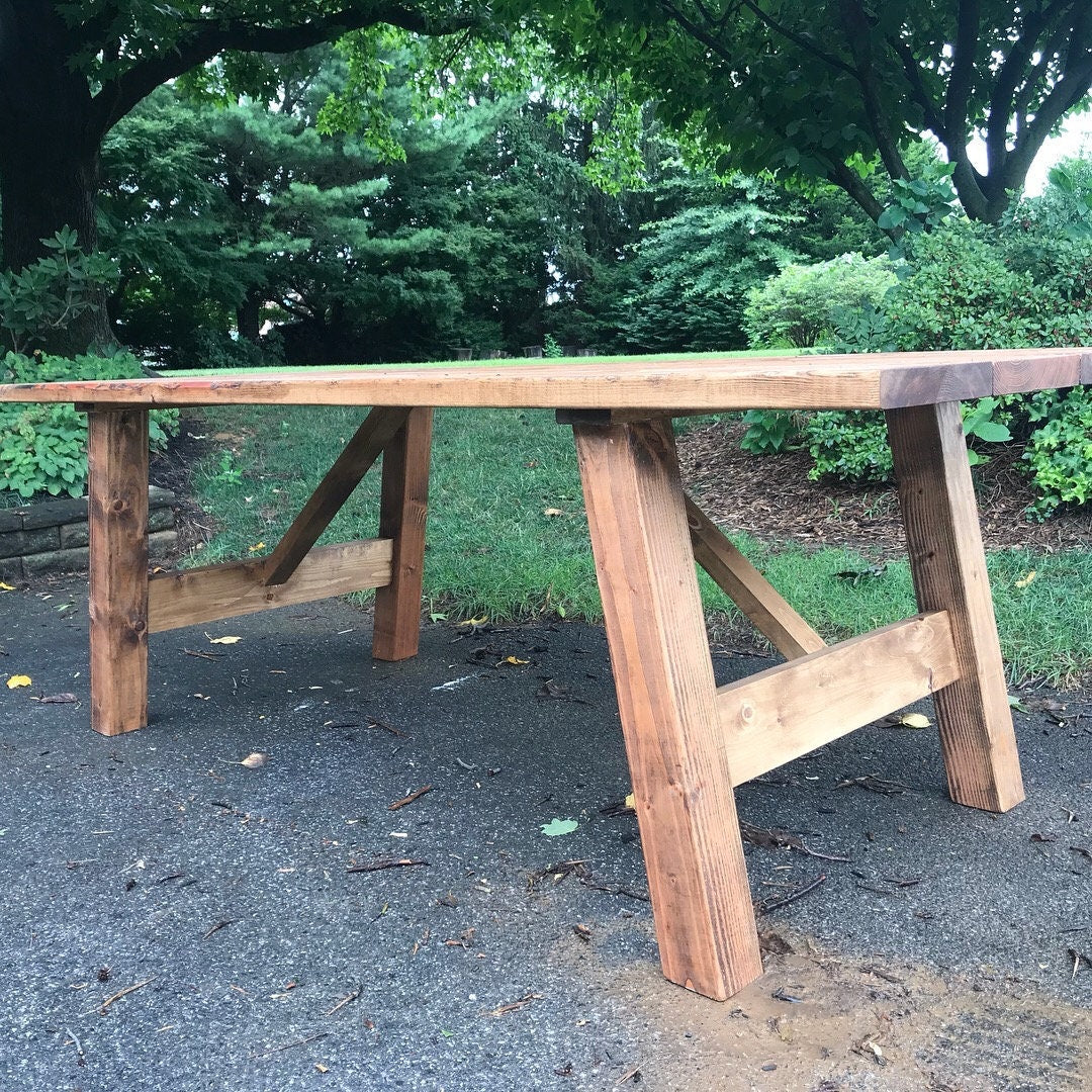 Modern Farm Table, Modern Farmhouse Table, Modern Rustic Table, Kitchen Table, Wooden Table, Dining Room Table, Custom Table - All Sizes!