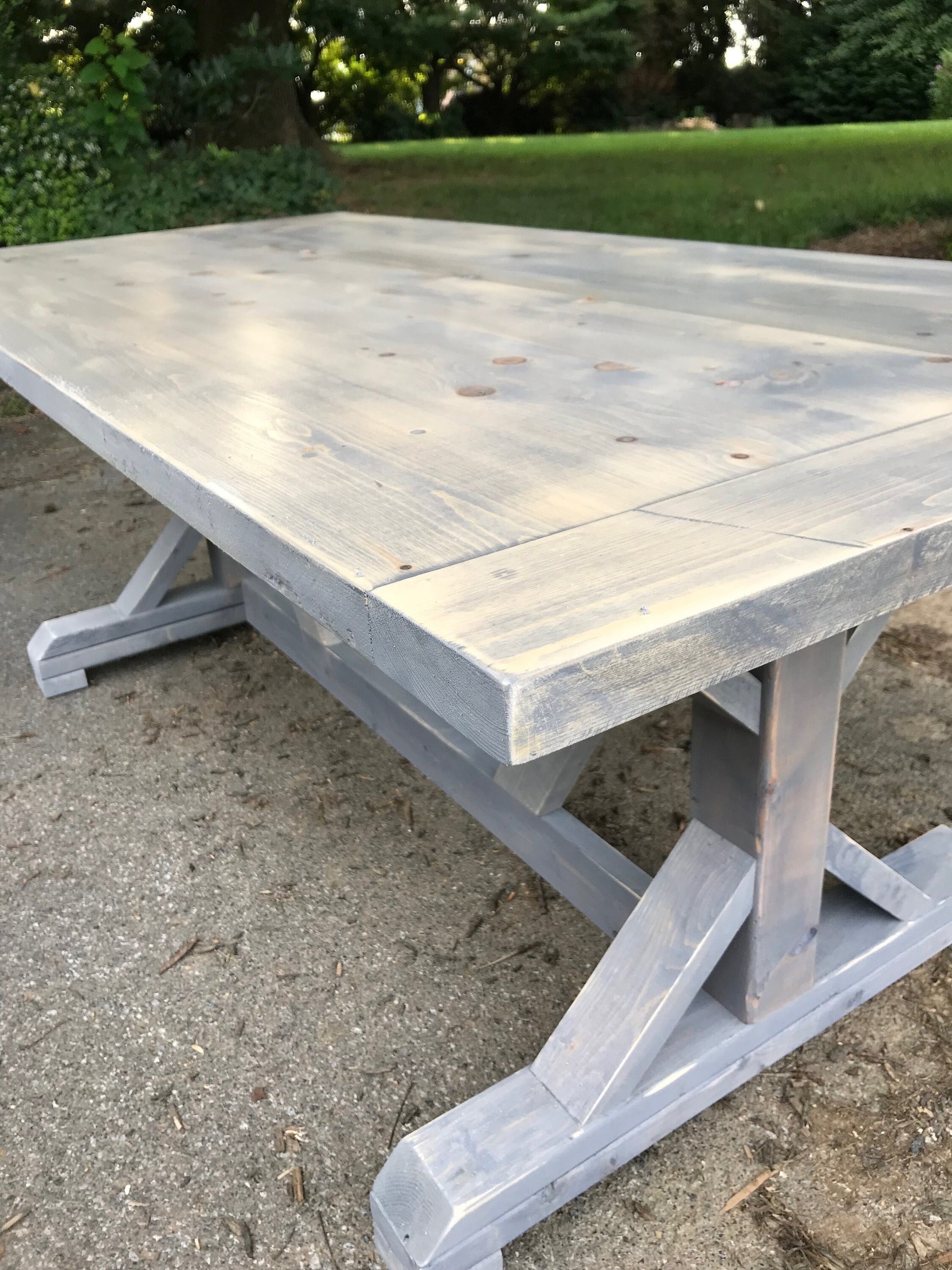 Rustic Farmhouse Table, Farm Table, Pedestal Farm Table, Rustic Kitchen Table, Wood Dining Table, Custom Farm Table - All Sizes + Stains