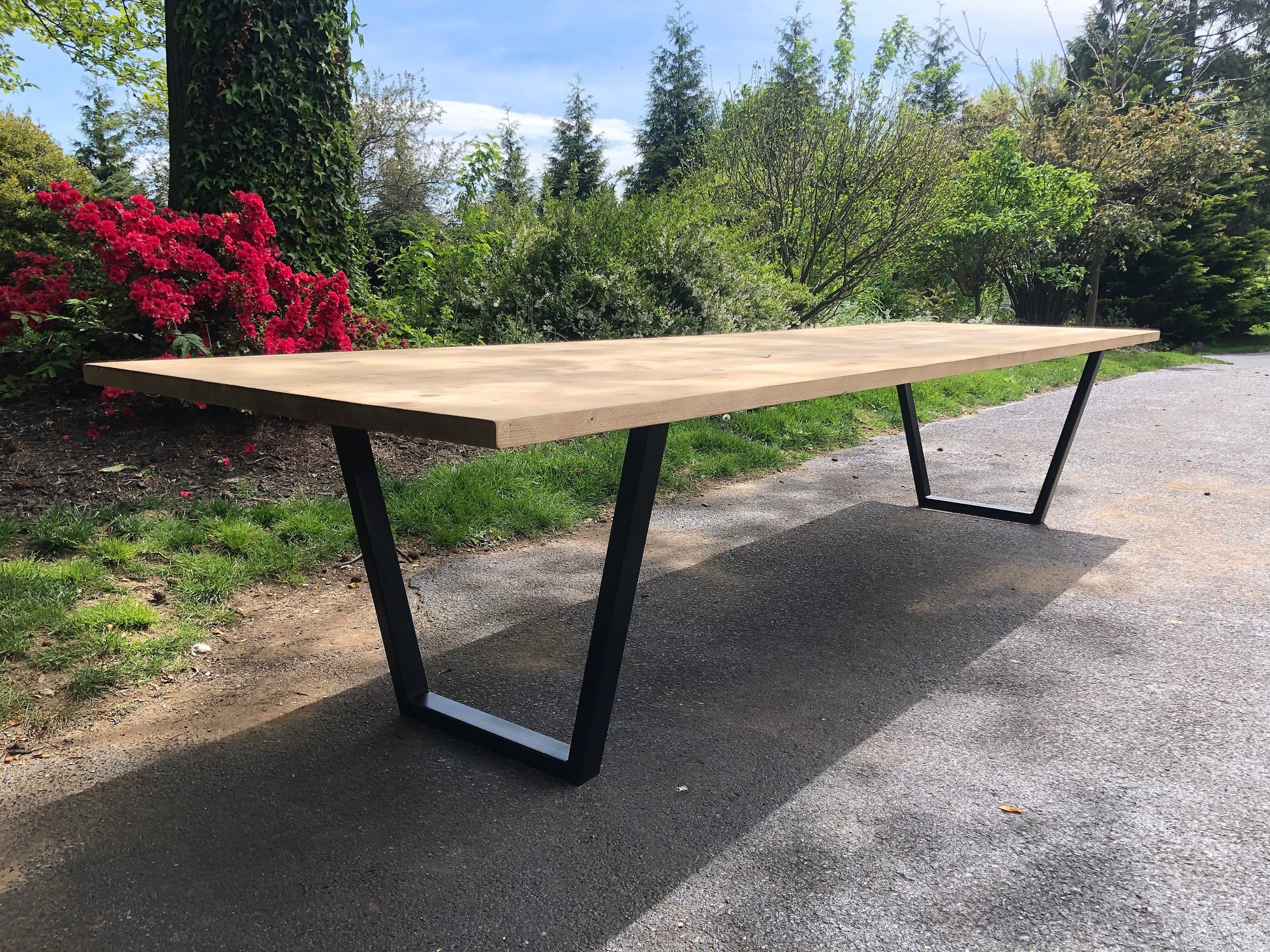 Farm Table with Metal Legs, Farmhouse Table, Metal Leg Farm Table, Modern Farm Table, Industrial Table, Large Conference Table - All Sizes!