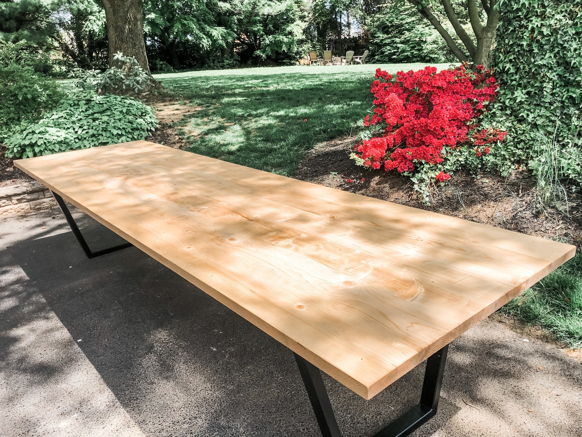 Farm Table with Metal Legs, Farmhouse Table, Metal Leg Farm Table, Modern Farm Table, Industrial Table, Large Conference Table - All Sizes!