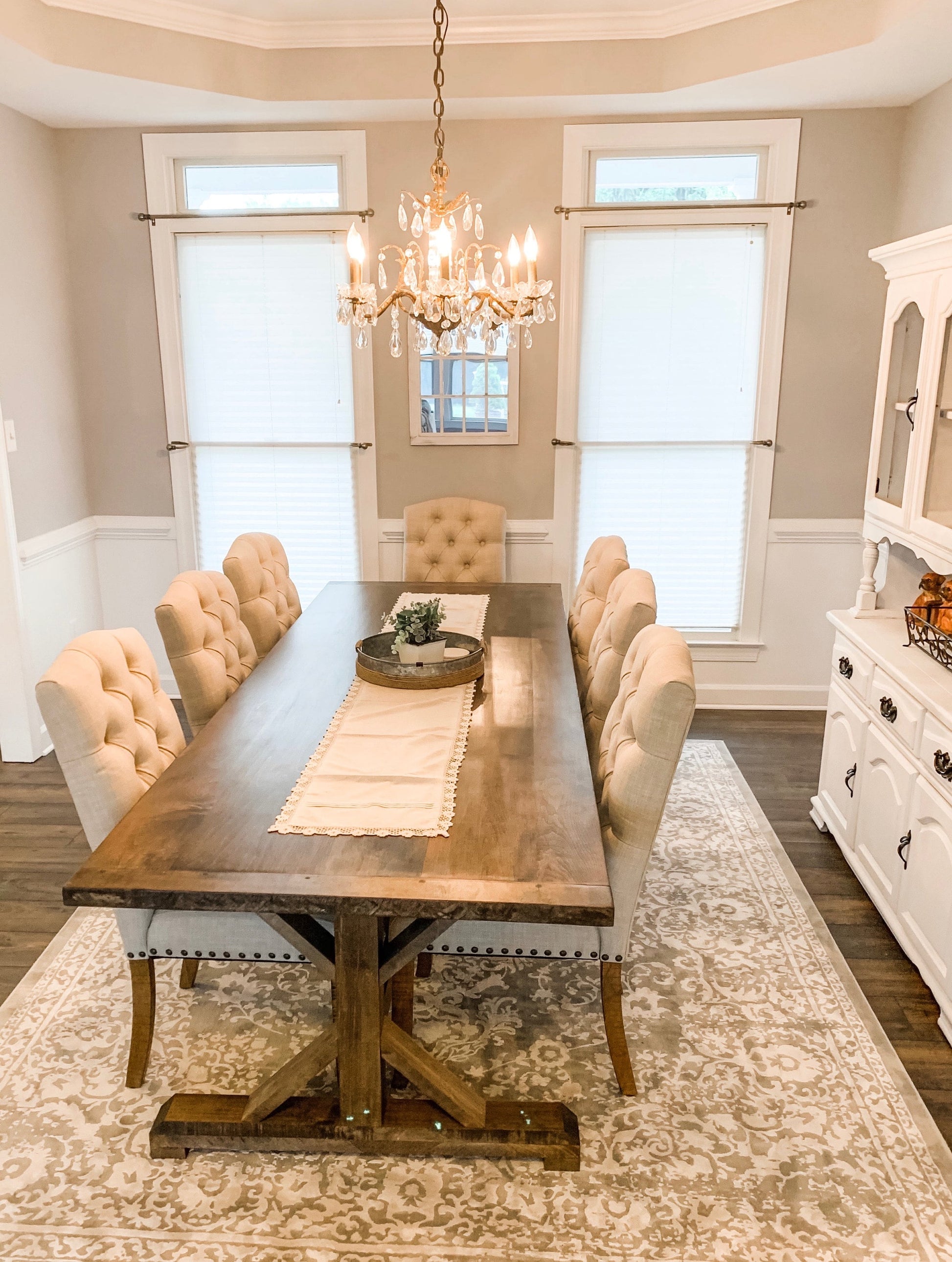 Maple Farmhouse Table, Custom Maple Hardwood Table, Farm Table with Breadboard Ends, Large Dining Room Table, Kitchen Table, Hardwood Table