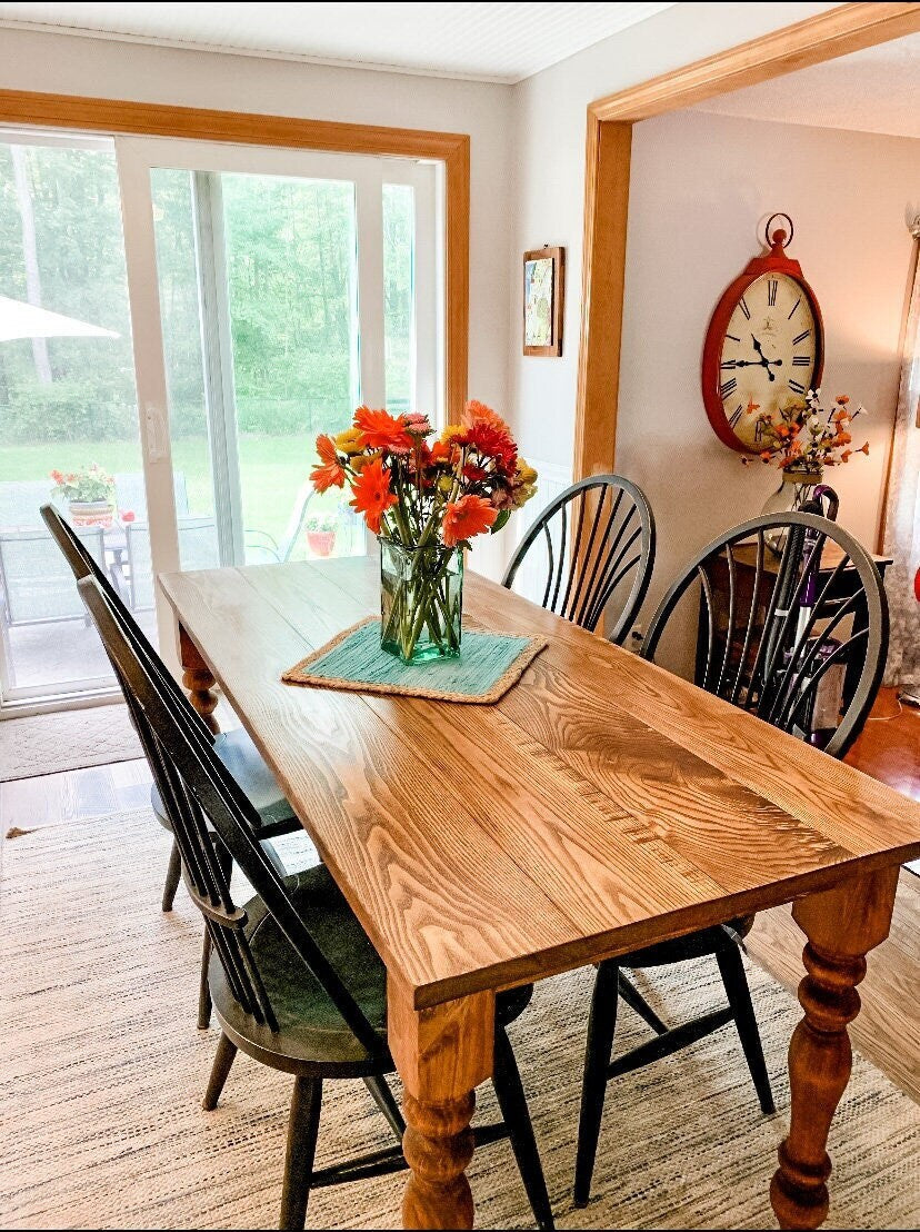 Custom Ash Hardwood Table, Natural Farm Table, Hardwood Table, Ash Handmade Table, Custom Farmhouse Table, Hardwood Table - All Sizes!