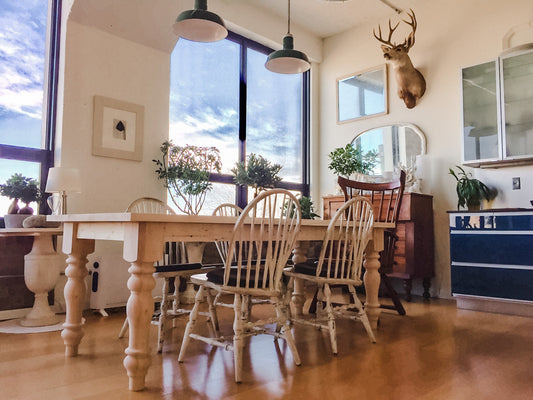 Natural Wood Farmhouse Table, Large Farm Table, Custom Wood Table, Rustic Farm Table, Kitchen Table, Barn Table, Natural Farmhouse Table