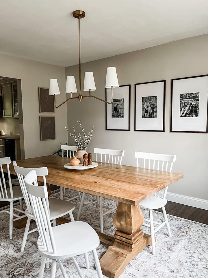 Pedestal Farmhouse Table, Double Pedestal Farm Table, Natural Wood Table, Baluster Trestle Table, Dining Table, Kitchen Table - All Sizes!