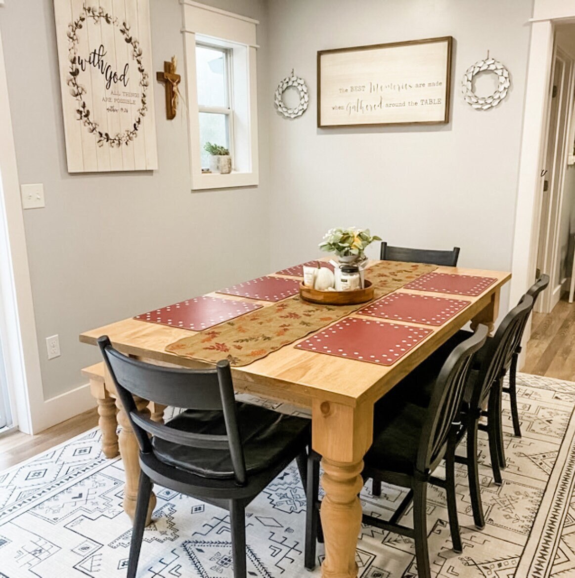 Maple Farmhouse Table, Custom Maple Hardwood Table, Farm Table with Turned Legs, Large Dining Room Table, Kitchen Table, Hardwood Table