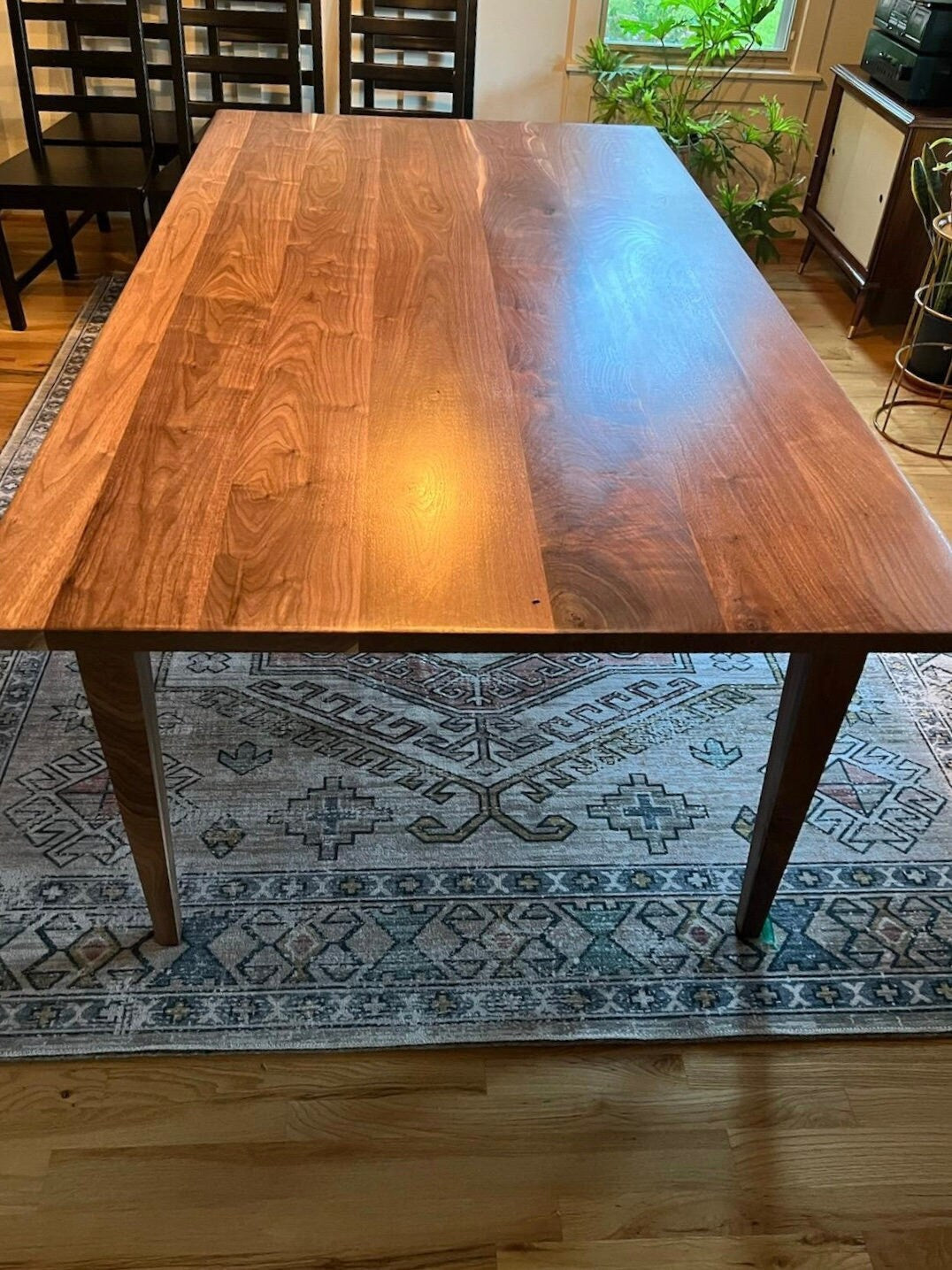 Walnut Dining Table, Black Walnut Table, Natural Walnut Farm House Table, Farm Table, Tapered Legs, Dine Table, Dining Table, Custom Table