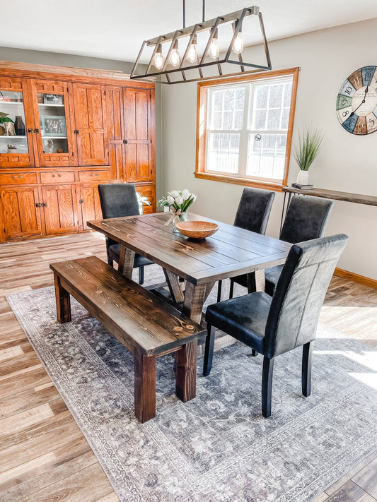 Custom Farm Table, Large Farmhouse Table, Farmhouse Table, Dining Room Table, Restoration Farm Table, Kitchen Table, Natural Wood Table