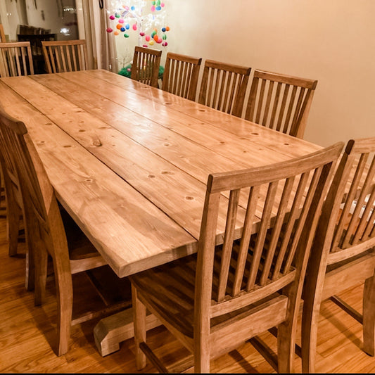 Large Custom Farmhouse Table, Rustic Farm Table, Farmhouse Dining Table, Rustic Table, Natural Wood Table, Kitchen Table - All Sizes!